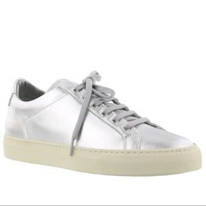 Common Projects | Achilles Silver Metallic Sneaker